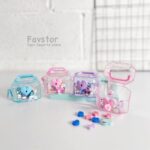 ست 8 عددی مینی پاک کن و باکس قفل دار طرح کرومی و Sanrio کد 836
