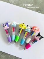 مینی خودکار 4 رنگ طرح کرومی و Sanrio دوناتی - Image 3