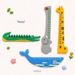 خط کش 15 cm سیلیکونی Axikid طرح حیوانات