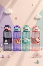 قمقمه دور سیلیکونی بند دار طرح کرومی و Sanrio کد 8038 - Image 2