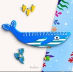 خط کش 15 cm سیلیکونی Axikid طرح حیوانات - Image 3