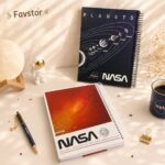 دفتر جلد سخت استیکر دار 100 برگ STUDENT NOTEBOOK سری NASA