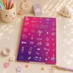دفتر جلد سخت استیکر دار 100 برگ STUDENT NOTEBOOK  هولوگرامی سری Magical - Image 4
