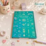 دفتر جلد سخت استیکر دار 100 برگ STUDENT NOTEBOOK  هولوگرامی سری Magical - Image 3